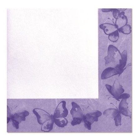 Tovaglioli 33x33 cm Farfalle Viola 20 pz