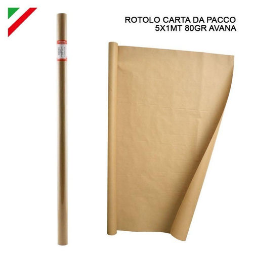 Rotolo Carta Pacco Avana 80 gr 1x5 mt