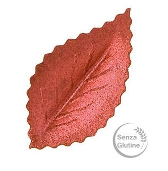 Foglie in Cialda Rosso Metal 4,2 cm 40 pz