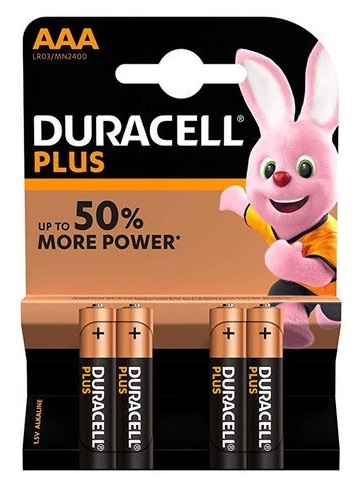 Batterie Duracell Plus Power Mini Stilo AAA 4 pz