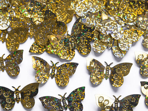 Confetti da Tavolo Holographic Farfalle Oro 15 gr