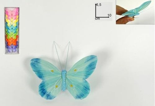 1 Farfalla con pinzetta Colori assortiti