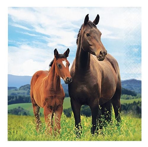 Tovaglioli 33x33 cm Cavalli "Horse and Pony" 16 pz