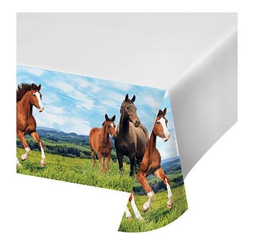 Tovaglia in plastica Cavalli "Horse and Pony" 137x259 cm