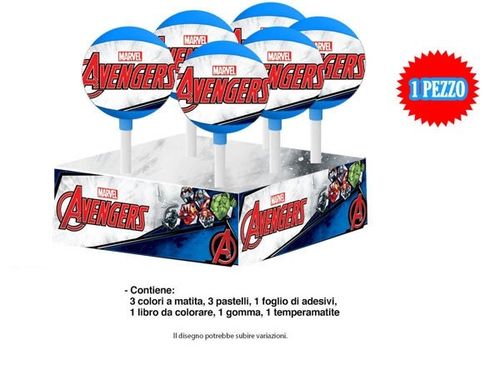 1 Lollipop Cancelleria Avengers con Accessori