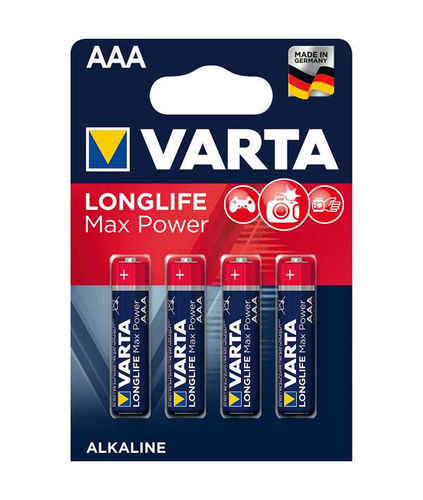 Batterie Varta Longlife Max Power Ministilo AAA conf da 4 pz