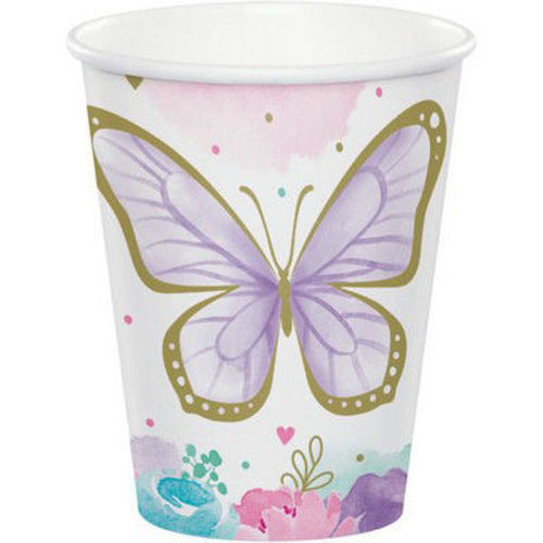 Bicchieri 266 ml Farfalle conf da 8 pz