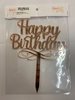 Cake Topper plex Happy Birthday rosa antico 15 cm