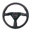 Black Reak Leather Steering Wheel X2 Black