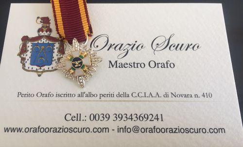 Miniatura in grado di Gran Ufficiale Ordine dell'Aquila Romana in argento 925