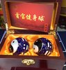 Baoding Balls cinese confezione scatola di legno (colore blu)