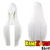 Straight wig 80 cm - White