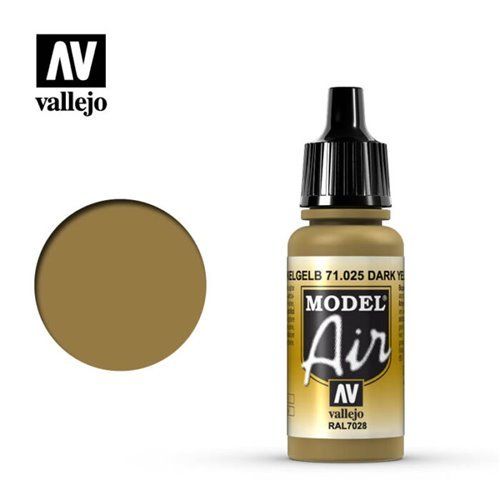 71.025 Vallejo Model Air: Dark Yellow RAL7028 [17ml]