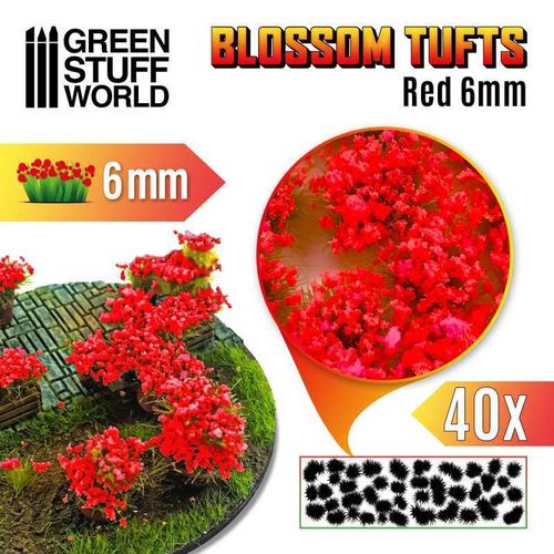 Blossom TUFTS - 6mm Red