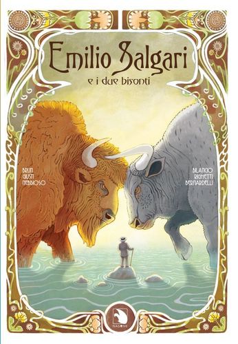 Emilio Salgari e i due bisonti