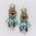 EARRING 1694 TURQUOISE AND LAVANDER