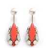 EARRING 3280 CORAL RED