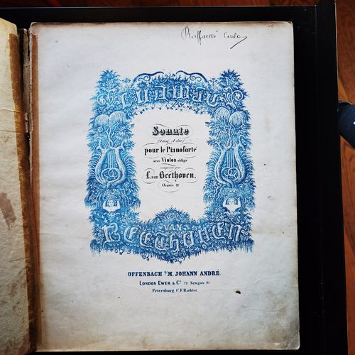 Beethoven - Sonata in A Maggiore op. 47 per pianoforte e violino obbligato (1850) - EDIZ. ORIGINALE