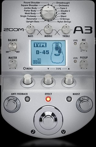 ZOOM - A3 - ACOUSTIC GUITAR MULTI-EFFECTS