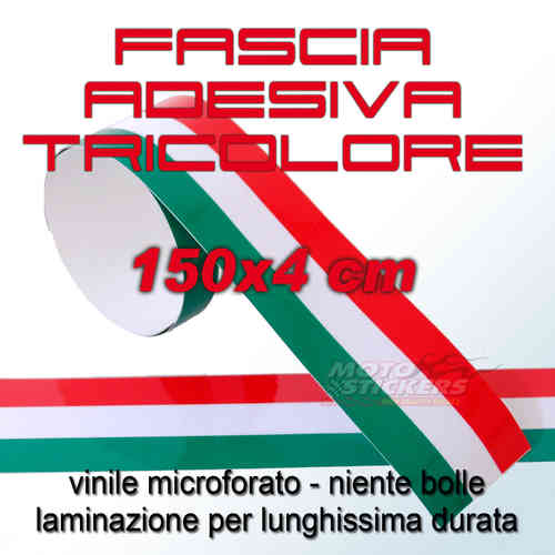 Fascia adesiva tricolore 150x4 cm