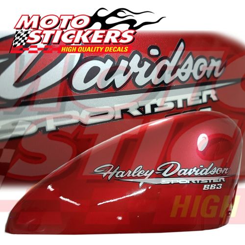 Harley Davidson 883 Sportster - Kit adesivi serbatoio metallizzati