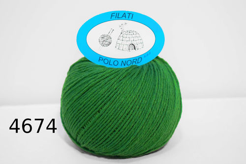 100%lana Merinos Verde 4674 50 grammi