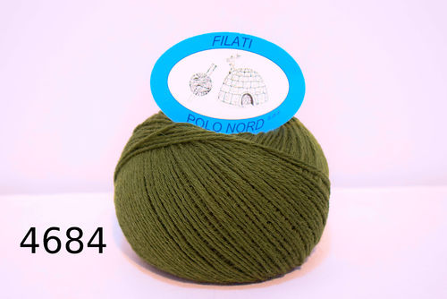 50%lana, 50%angora Verde bosco 4684 50 grammi
