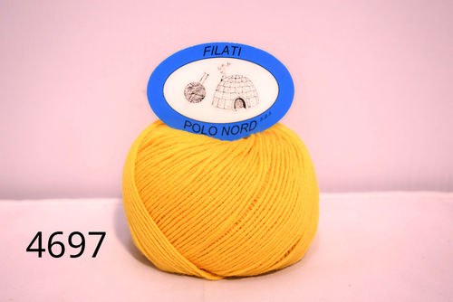 100%lana Merinos giallo coraggioso 4697 50 grammi