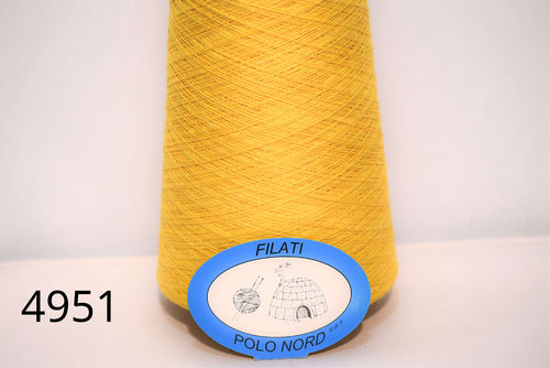 50%lana, 30%seta, 20%lino Nm Giallo 4951 100 grammi