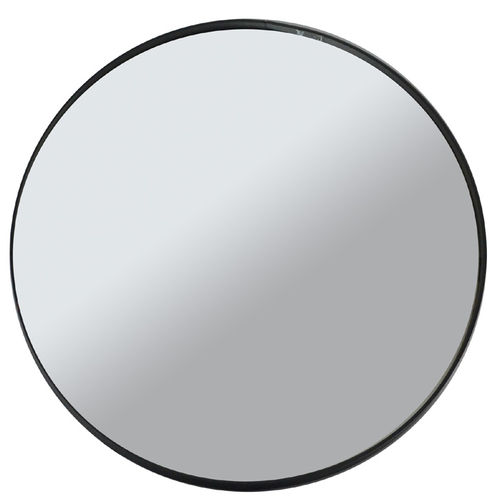 Specchio rotondo da parete "Mood", bordo in ferro, cm 40x3