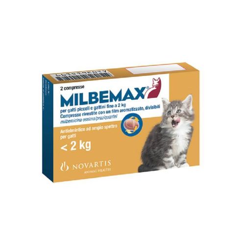 Milbemax gatti <2 kg 2 cpr