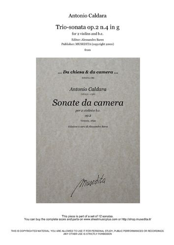 Caldara, Trio-sonata op.2 n.4 in g