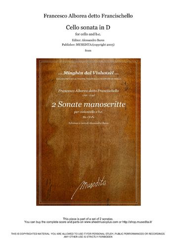 Francischello, Cello sonata in D